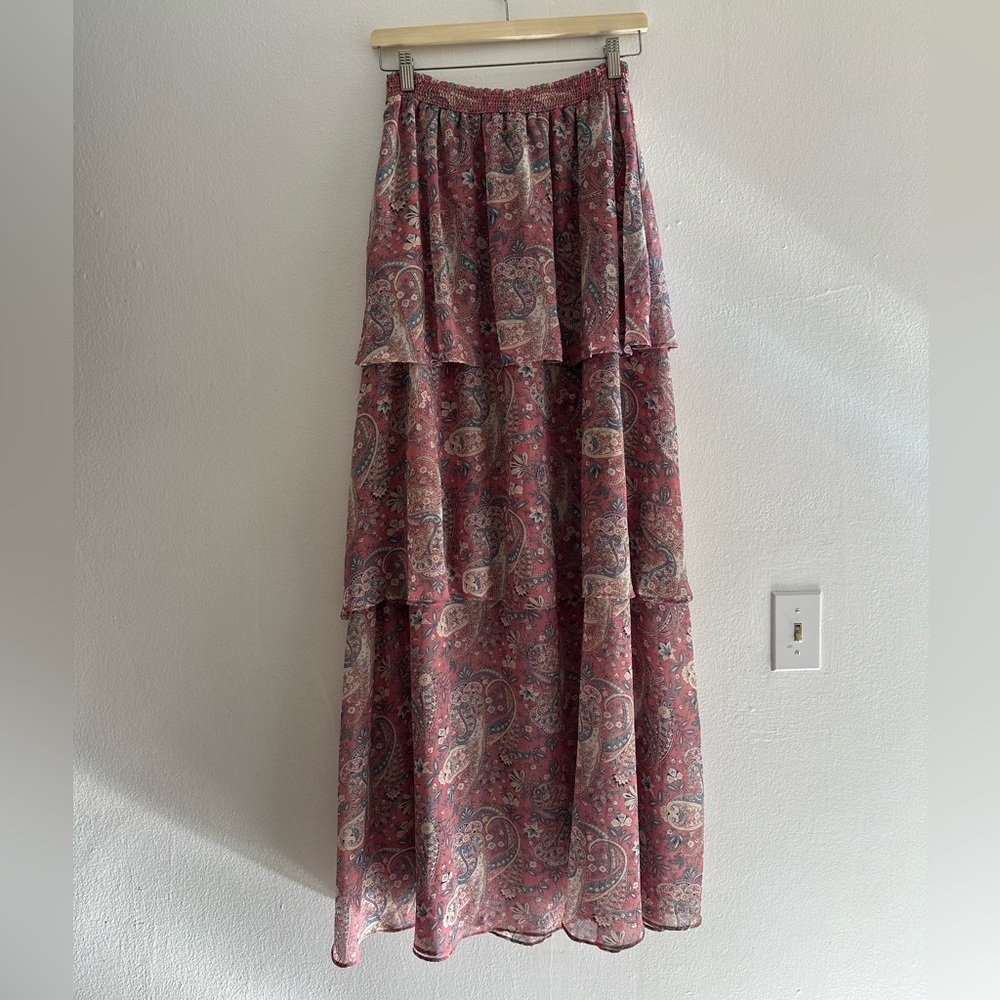 Floral MUMU Maxi Skirt